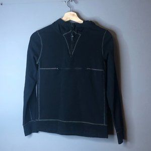 Lululemon ivivva hooded black half zip sweater 10